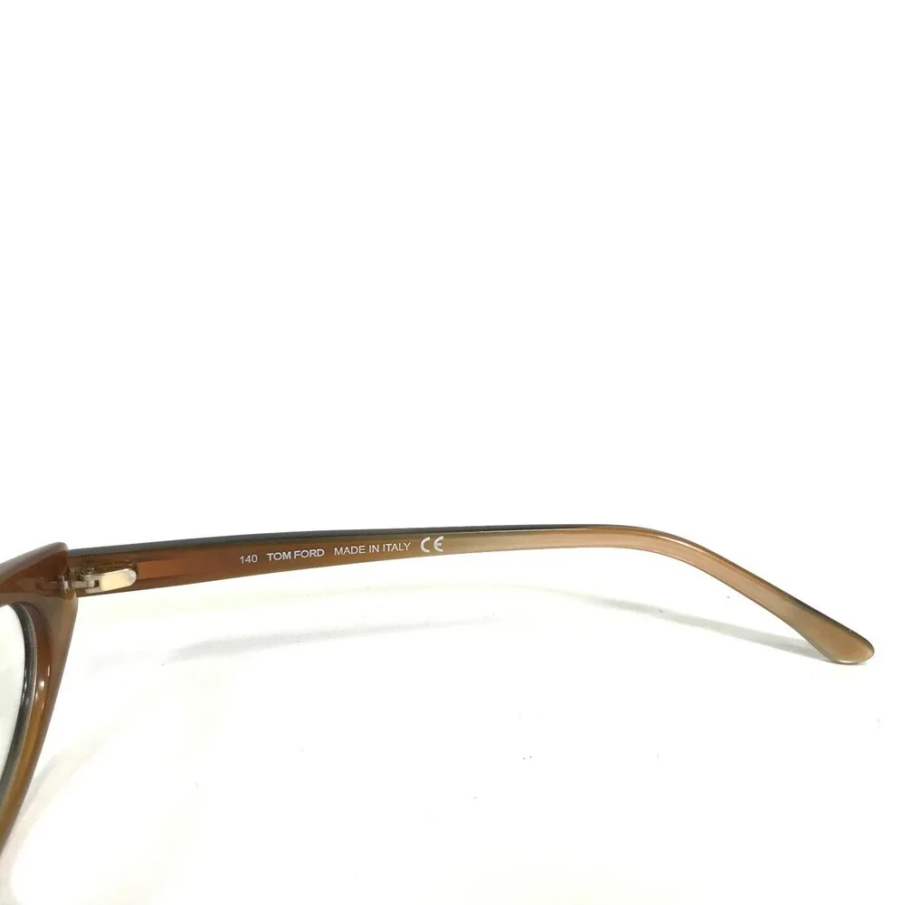 Tom Ford Eyeglasses Frames TF5120 095 Dark Clear Brown Round Full Rim 47-17-140